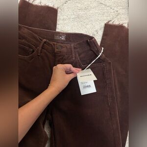 NWT Mother brown corduroy size 26